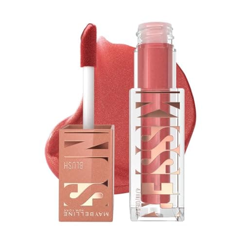 Maybelline SunKisser Blush Líquido, Brillo Natural como Besado por el Sol, Larga Duración hasta 12H y Fórmula con Vitamina E, Tono 06, City Sizzle, 4.7 ml