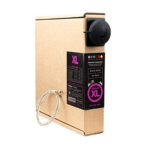 D'Addario | XL Master Pack | Cuerdas para Guitarra Eléctrica | 25 sets, 150 cuerdas | Calibre súper ligero, 09-42 | Enrollado de níquel | EXL120-B25 | Sonido potente y sustain prolongado
