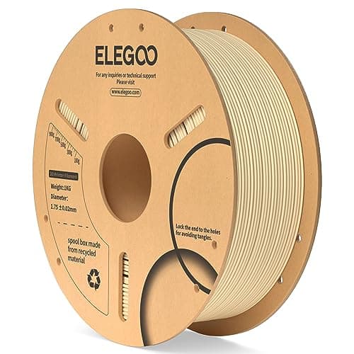 ELEGOO Filamento PLA 1,75 mm Beige 1 kg, filamento para impresora 3D Precisión dimensional +/- 0,02 mm, Filamento de impresión 3D se adapta a la mayoría de impresoras 3D FDM