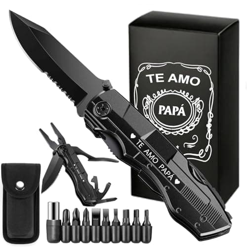 Regalos para Papa Dia Del Padre, "TE AMO PAPÁ" Multitool 13 En 1 con Caja de Regalo para Papa, Día Del Padre Regalos para Papa Originales, Destornilladores, Abridor de Botellas, Alicates de Cuchillo